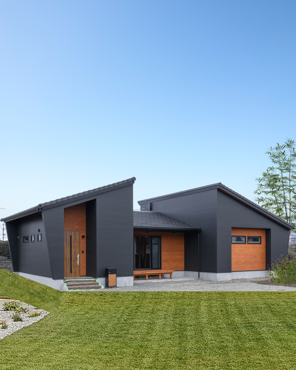 中庭のある大人かっこいい平屋